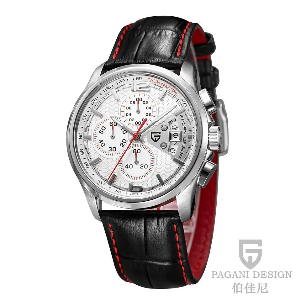 Reloj PAGANI DESING PD-3306 con cronógrafo, pulsera deportiva, de cuarzo, buceo de 30m.