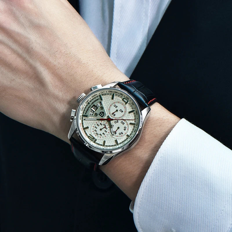 Reloj PAGANI DESING modelo PD-3306, de cuarzo, buceo 30m y cronograma.
