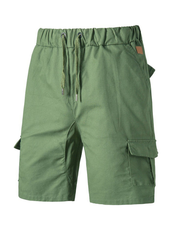 Shorts cargo informales tejidos con múltiples bolsillos