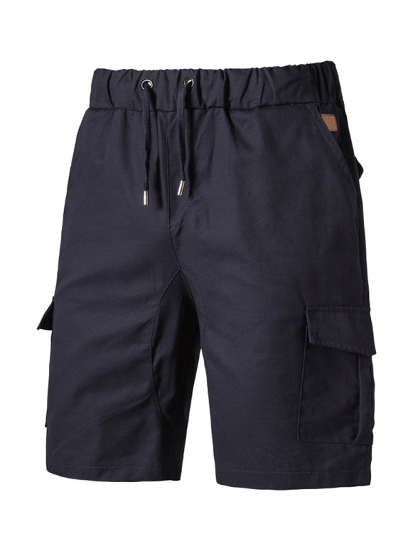 Shorts cargo informales tejidos con múltiples bolsillos