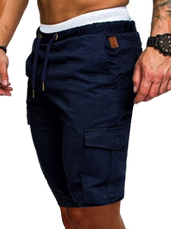Shorts cargo informales tejidos con múltiples bolsillos