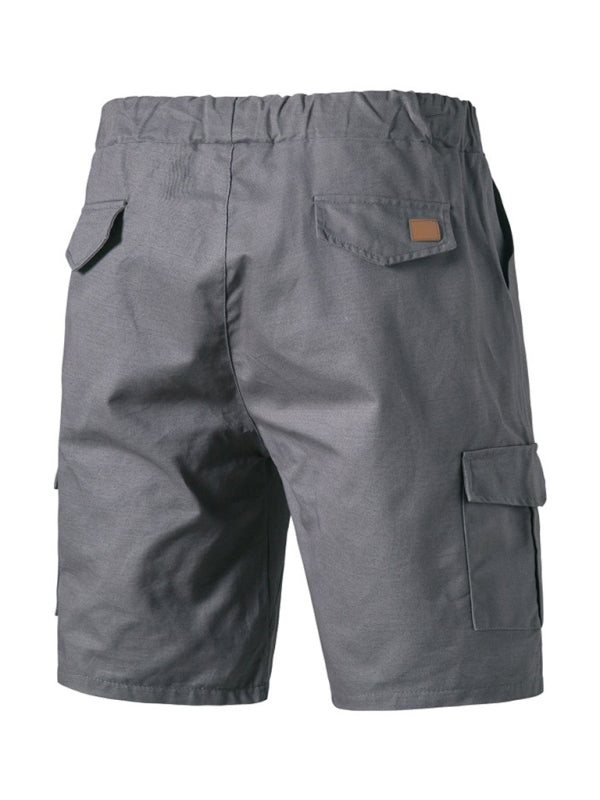 Shorts cargo informales tejidos con múltiples bolsillos