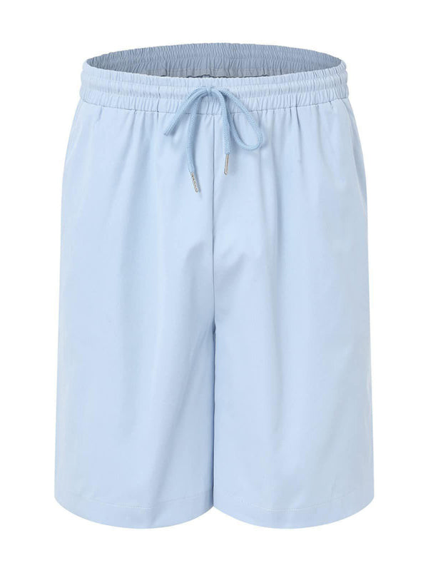 Conjunto de camisa informal suelta de lino + pantalones cortos