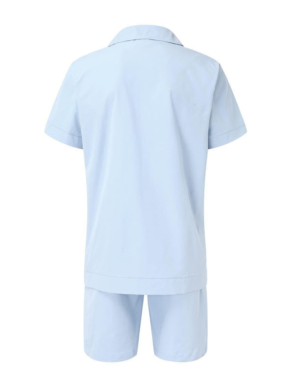 Conjunto de camisa informal suelta de lino + pantalones cortos