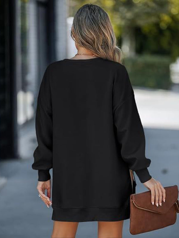 Polerón con cremallera lateral, costuras a la moda y diseño tipo pulóver