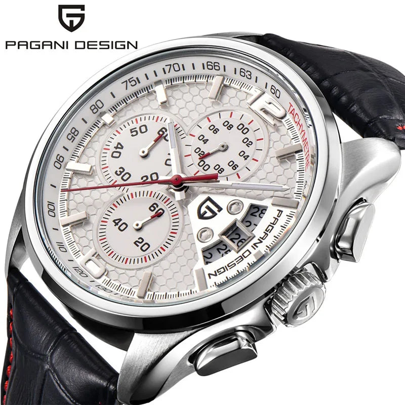 Reloj PAGANI DESING modelo PD-3306, de cuarzo, buceo 30m y cronograma.
