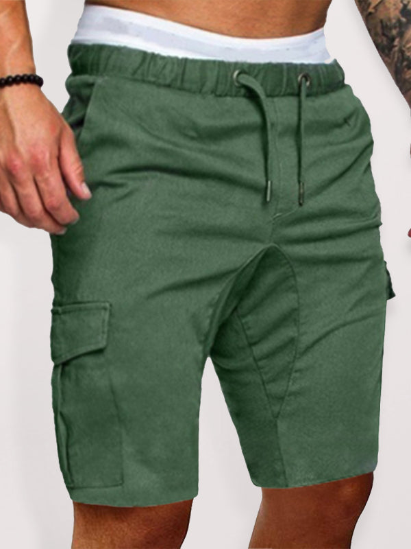 Shorts cargo informales tejidos con múltiples bolsillos