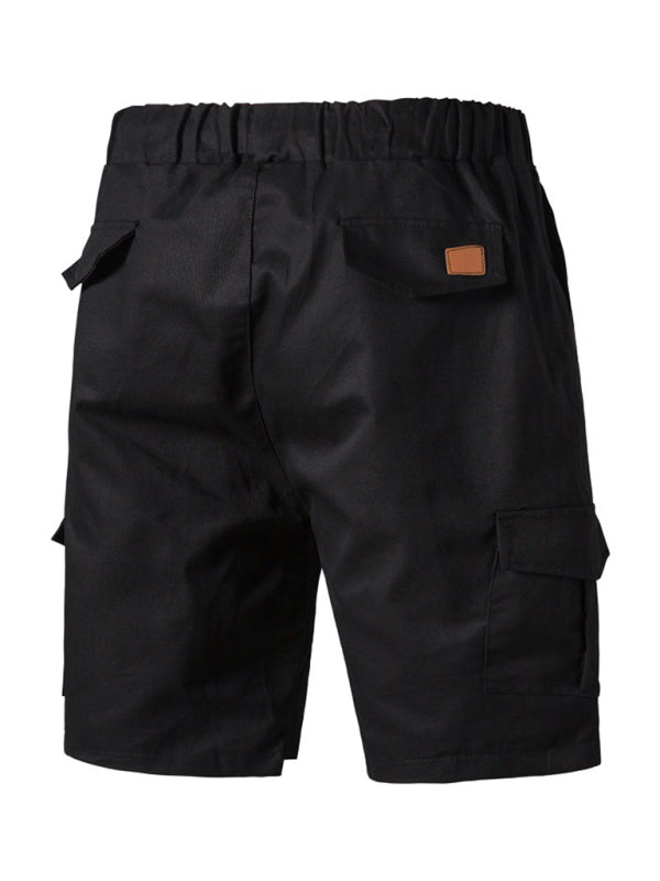 Shorts cargo informales tejidos con múltiples bolsillos
