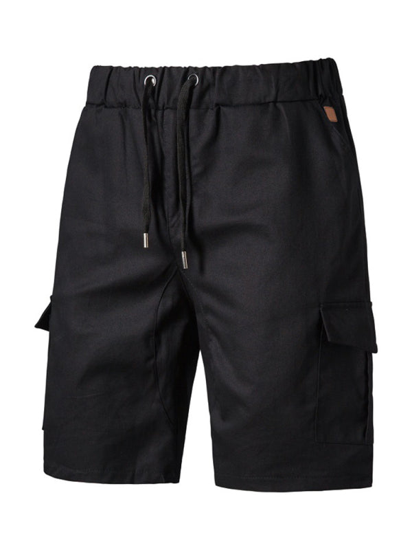 Shorts cargo informales tejidos con múltiples bolsillos