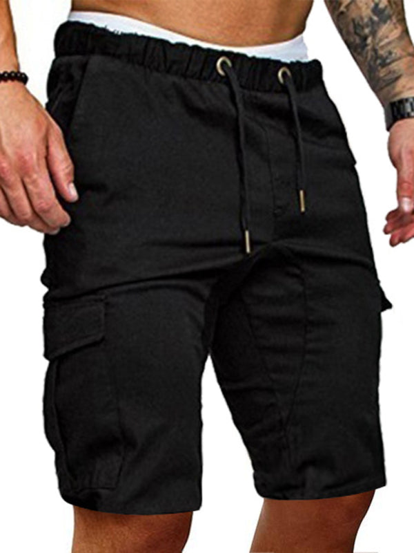 Shorts cargo informales tejidos con múltiples bolsillos