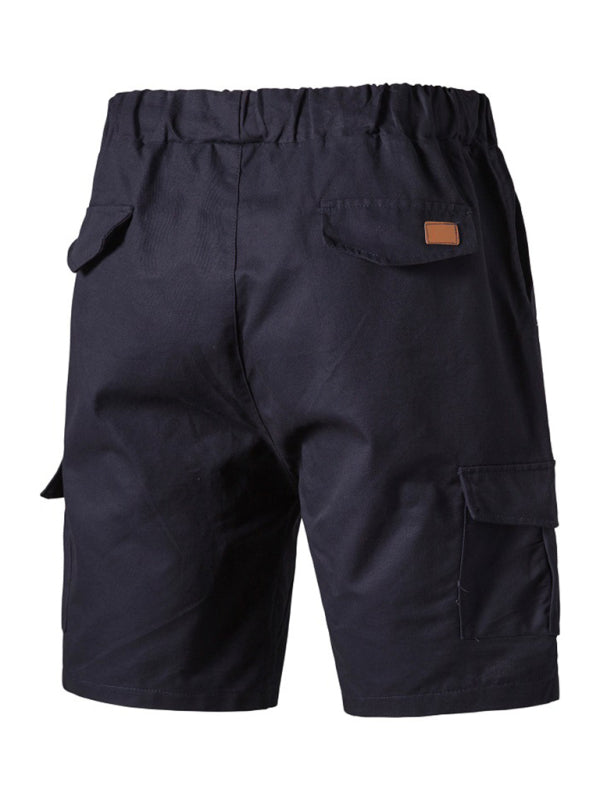 Shorts cargo informales tejidos con múltiples bolsillos