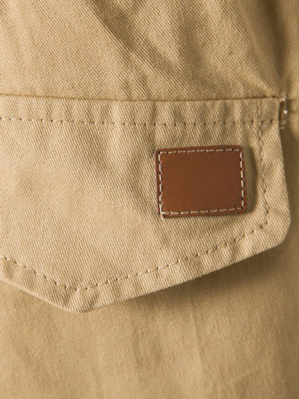 Shorts cargo informales tejidos con múltiples bolsillos