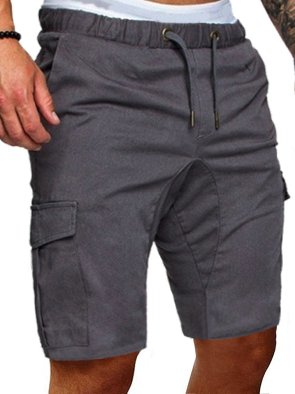 Shorts cargo informales tejidos con múltiples bolsillos