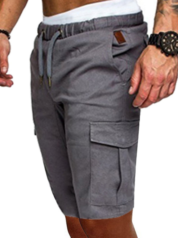 Shorts cargo informales tejidos con múltiples bolsillos
