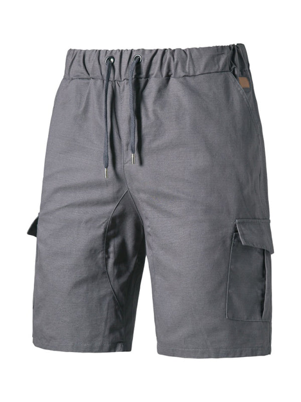 Shorts cargo informales tejidos con múltiples bolsillos