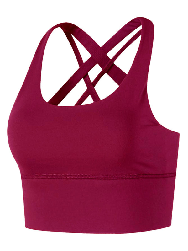 Top deportivo para mujer, antichoque, de secado rápido, ideal para running, fitness y entrenamientos intensos.