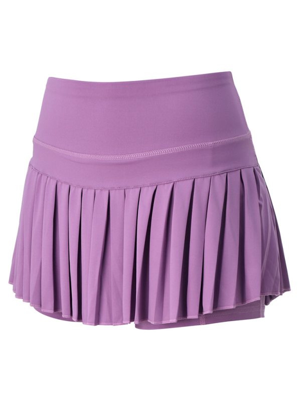 Falda plisada con bolsillo de secado rápido para exteriores, pantalones cortos deportivos anti exposición