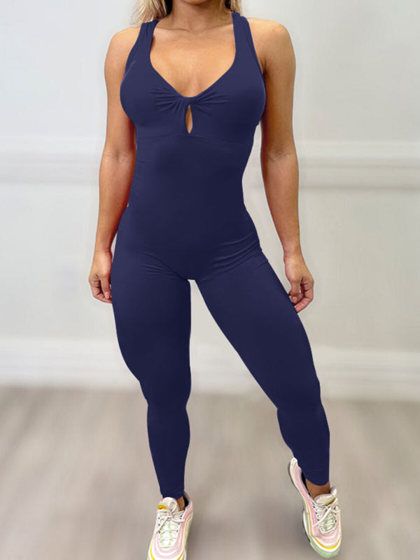 Conjunto deportivo de mujer con espalda cruzada